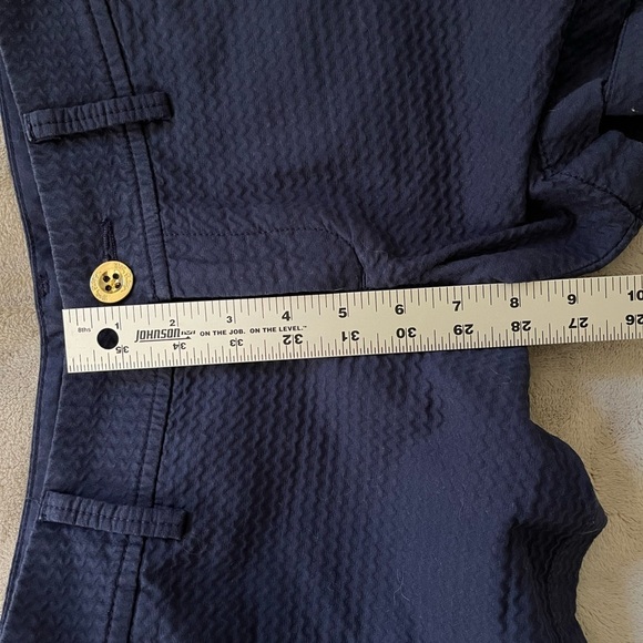 LILY PULITZER CALLAHAN JACQUARD SHORTS NAVY BLUE SIZE 2 Summer Preppy Academia - Picture 12 of 13